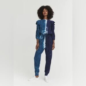 Knit Something Navy tie-dye jumpsuit
